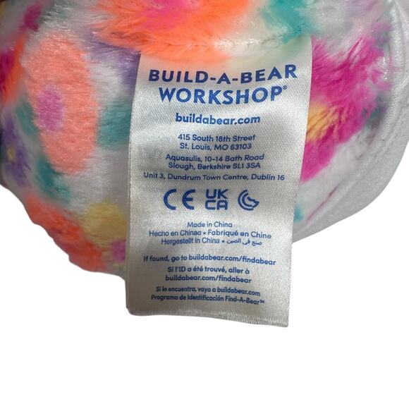 Build a Bear Floral Glitter Pawlette Bunny Rabbit Plush Toy BAB Easter Shirt - Picture 6 of 8